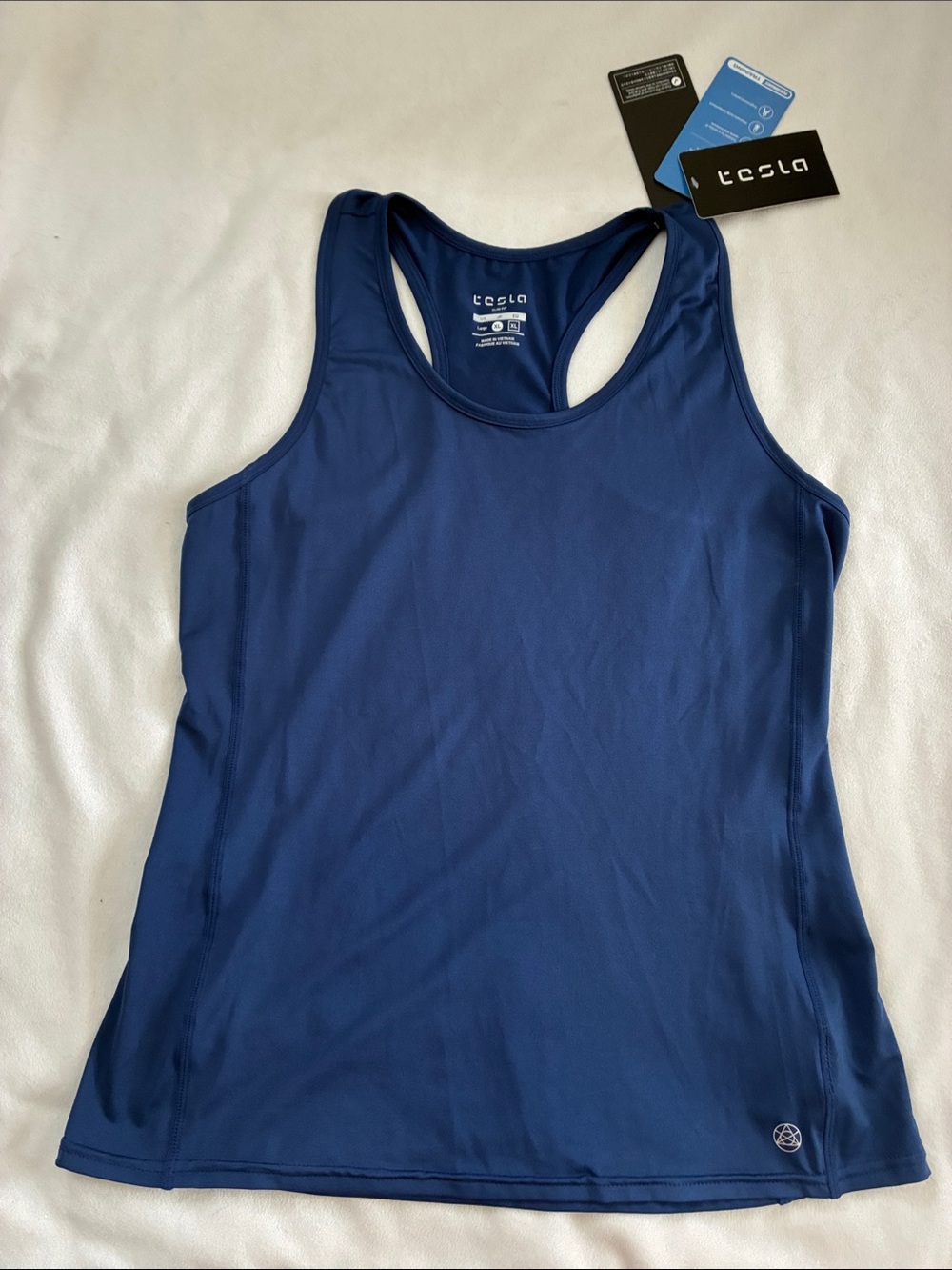 Tesla Women's Racerback Tank Top - Navy